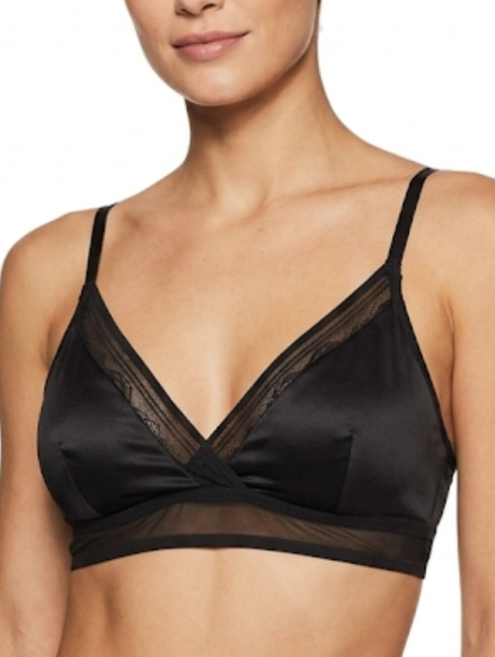 Black Seamless Bralette W/convertible Straps